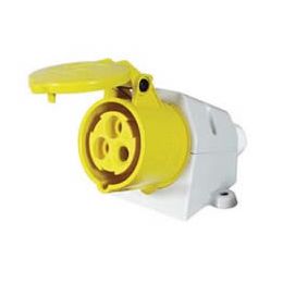 16A 110V Yellow Surface-Mounted Socket