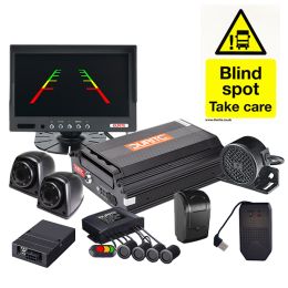 3 Cam DVR Blind Spot Kit Kit 1080P, 7" Monitor Bx1