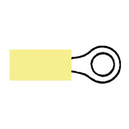 Yellow Pre-Insulated Heat-Shrink Ring Terminal - 4.3mm
