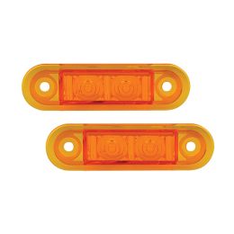 LED Autolamps Compact Side Amber LED Marker Lamp (Pair) - 12/24V