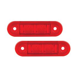 LED Autolamps Compact Rear Red LED Marker Lamp (Pair) - 12/24V