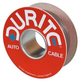 Red/Black Flat Thin Wall PVC Auto Cable - 2 x 0.75mm&sup2; x 100m
