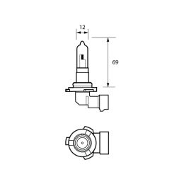 9005 12V 60W  HB3 RT/ANG HALOGEN