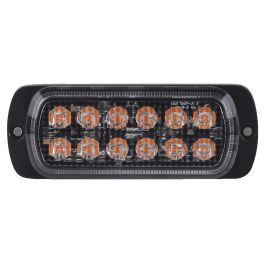 R10 High Intensity 2 x 6 Amber LED Warning Light (19 flash patterns)