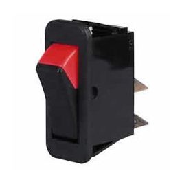 Black/Red On/Off Rocker Switch - 16A at 12V