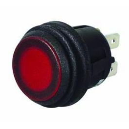 Red LED Push/Push On/Off Switch - 12/24V