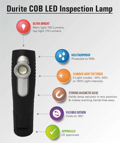 Durite COB LED Hand Lamps